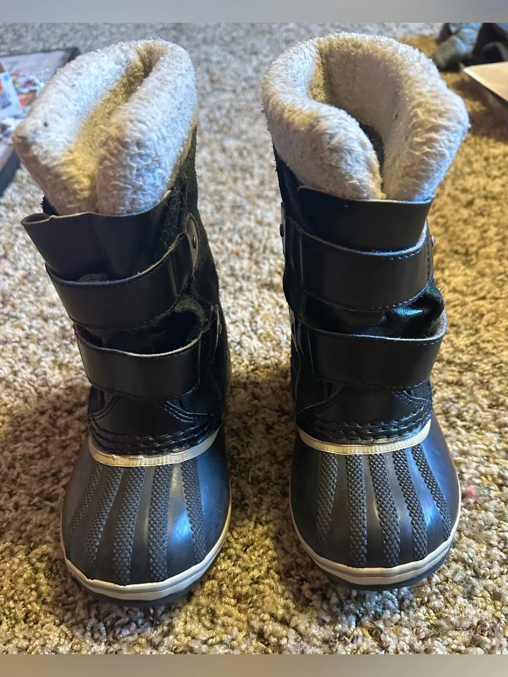 Sorel Kids 1964 Pac Strap Waterproof Winter Snow Boots - Black - Size US 10